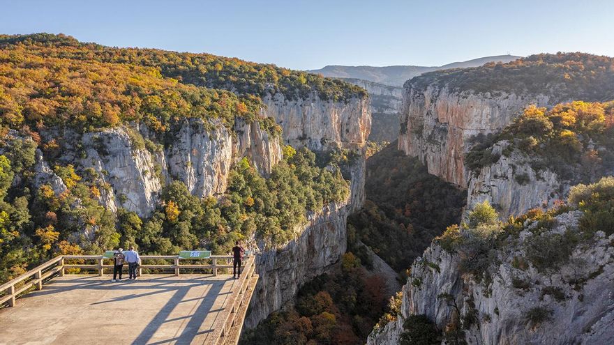 Vista panorámica de la Foz de Arbaiun, en Navarra.
