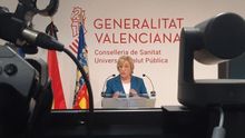 La consellera de Sanidad, Ana Barceló, en rueda de prensa.