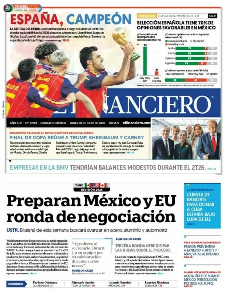 Las lágrimas de Messi y el título de España, en las tapas de los diarios del mundo