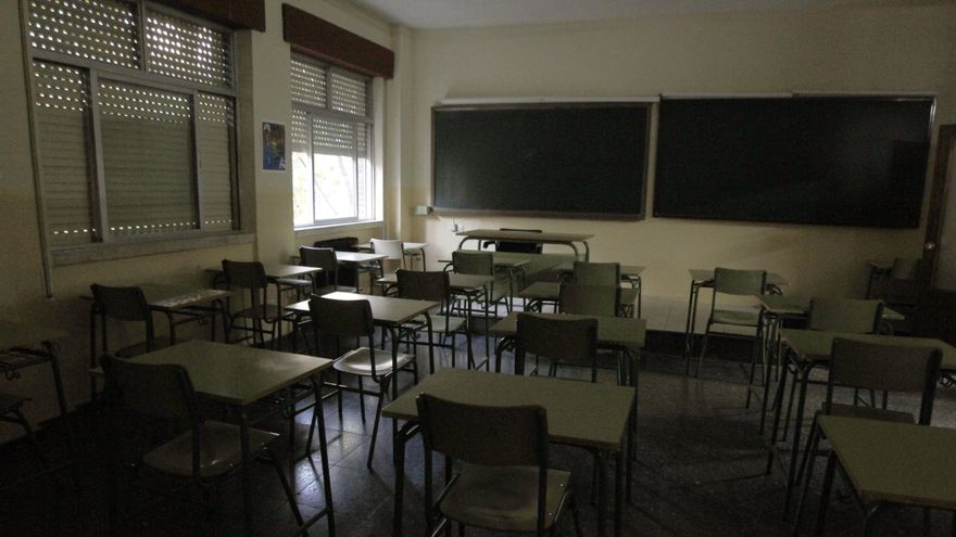 El aula vacía de un instituto. EFE/Juanjo Guillen/Archivo