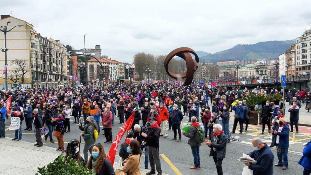 El 8M de la pandemia en Euskadi, en imágenes