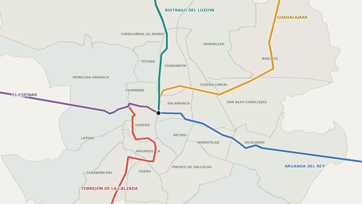 Los cortes de tráfico previstos este miércoles por la tractorada que recorrerá Madrid a través de cinco columnas