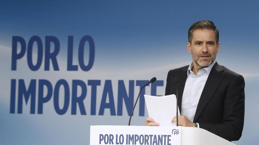Rueda de prensa del portavoz del PP y vicesecretario de Cultura y Deporte, Borja Sémper, posterior a la reunión del Comité de Dirección del Partido Popular.