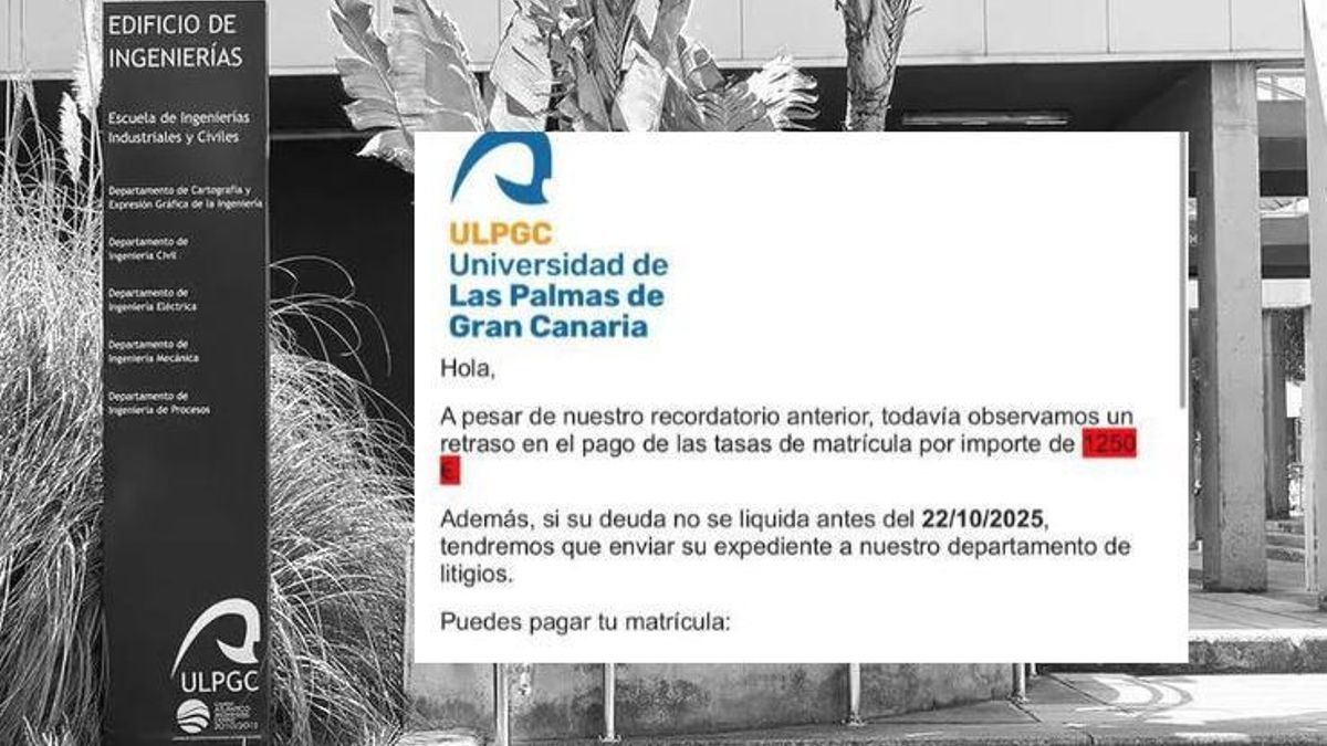 Correo fraudulento recibido por el alumnado de la ULPGC.