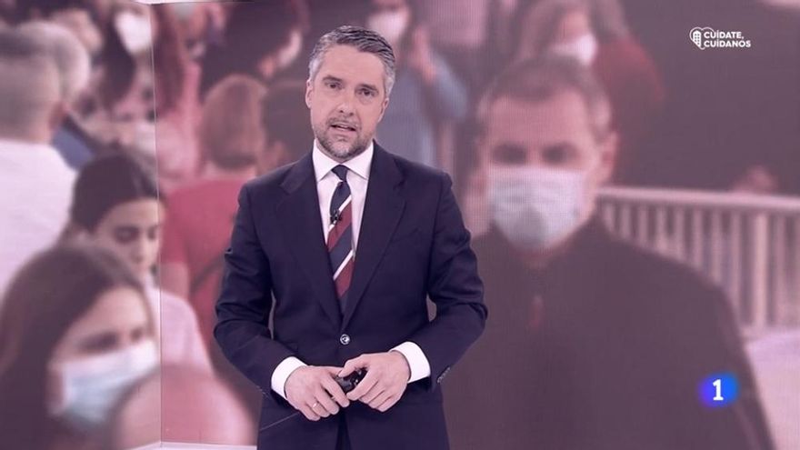 El segundo logo, en el Telediario del 20 de mayo