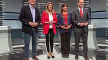 Los cuatro candidatos a la presidencia de la Junta de Andalucía.