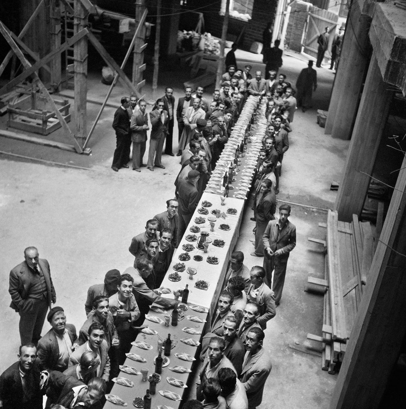 Comida de empresa. Madrid. 1950, España