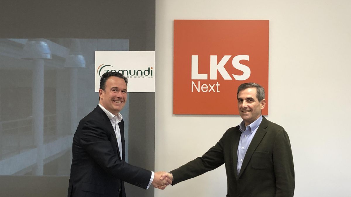 Javier Llano, director de Zamundi y Jesús Dorronsoro, de LKS Next (derecha).