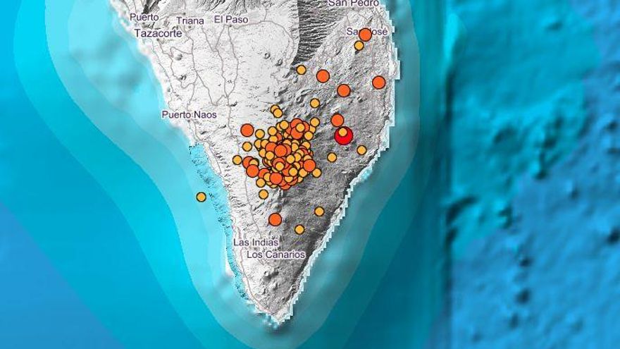 Aumenta la sismicidad en La Palma: localizados 40 terremotos este viernes, uno de magnitud 3,8