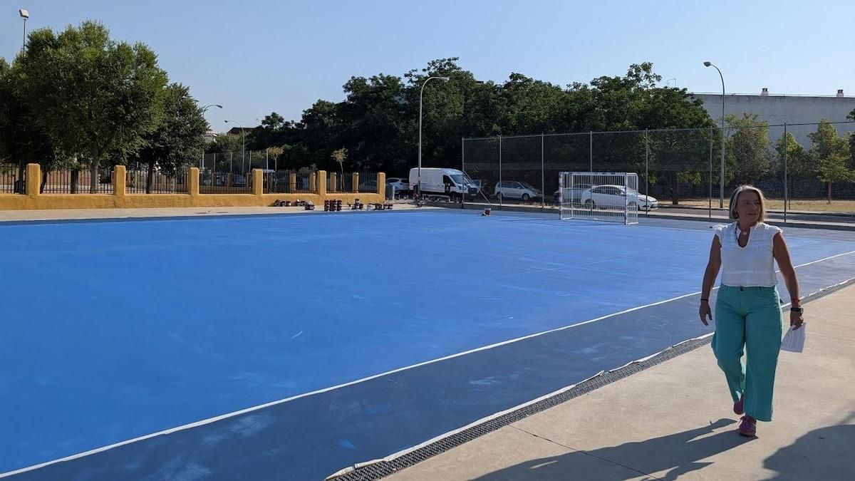 Isabel Albás visita la pista de Arroyo del Moro