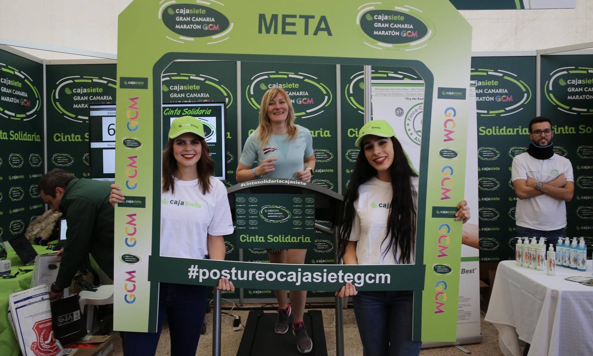 La cinta solidaria de Cajasiete en Expoderpote. (Alejandro Ramos).