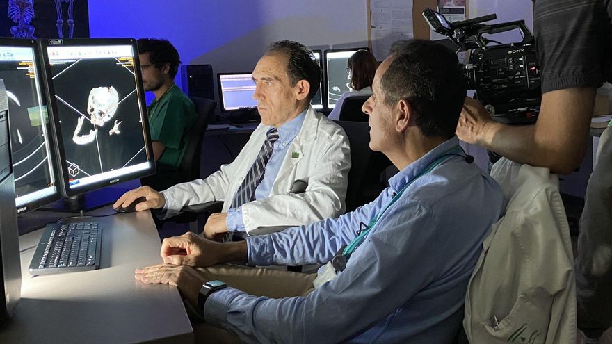 Una de las pruebas de radiología realizadas durante el documental de TVE.