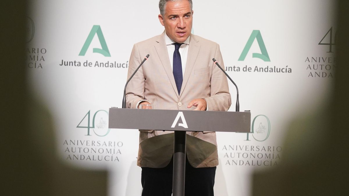 El consejero de la Presidencia, Administración Pública e Interior y portavoz del Gobierno andaluz, Elías Bendodo, en una foto de archivo.