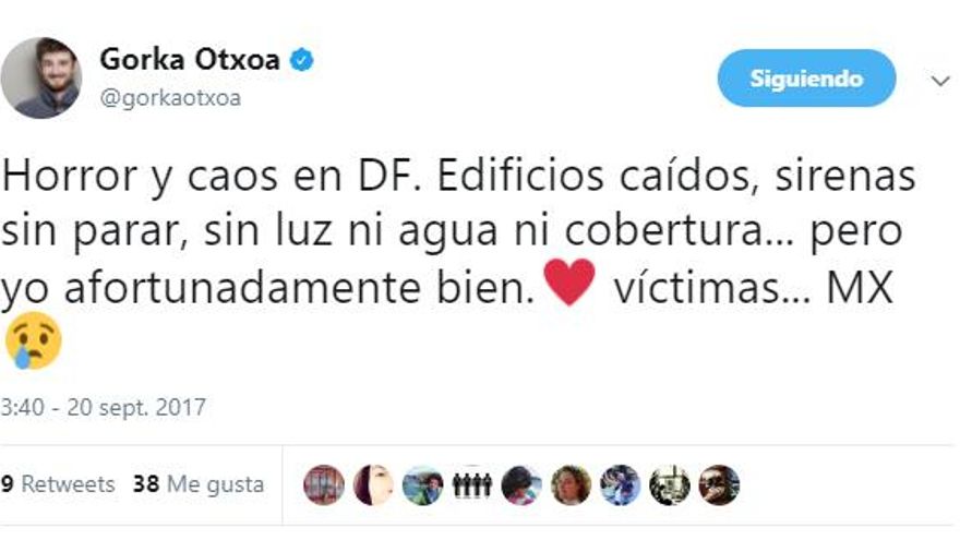 Cuenta de Twitter de Gorka Otxoa