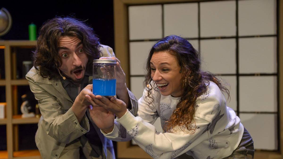 Momento de la representación de 'Una simple vista'