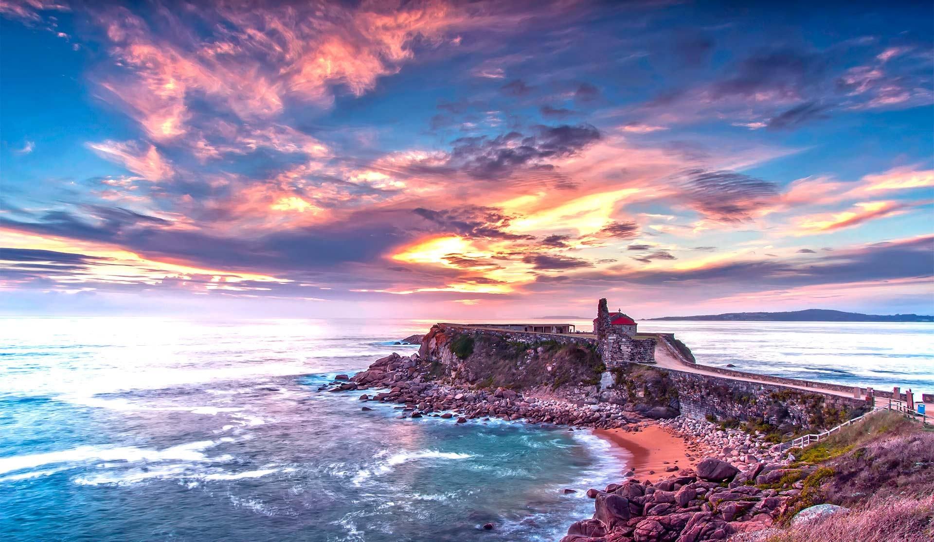Sendero azul mágico de A Lanzada.