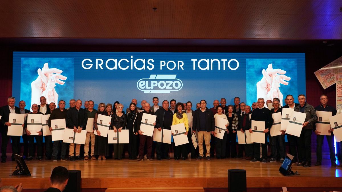 El Pozo Alimentación homenajea a sus jubilados en la gala ‘Gracias por tanto’