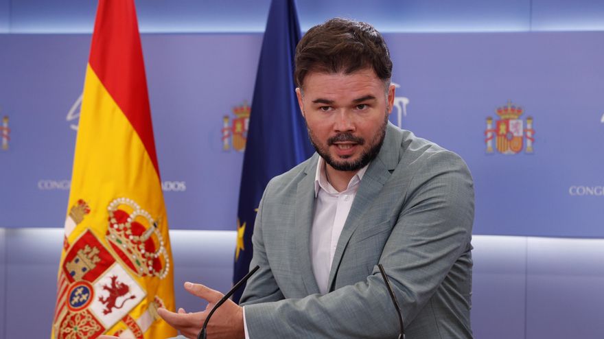 El portavoz de ERC en el Congreso, Gabriel Rufián. EFE/J.J. Guillén POOL/Archivo