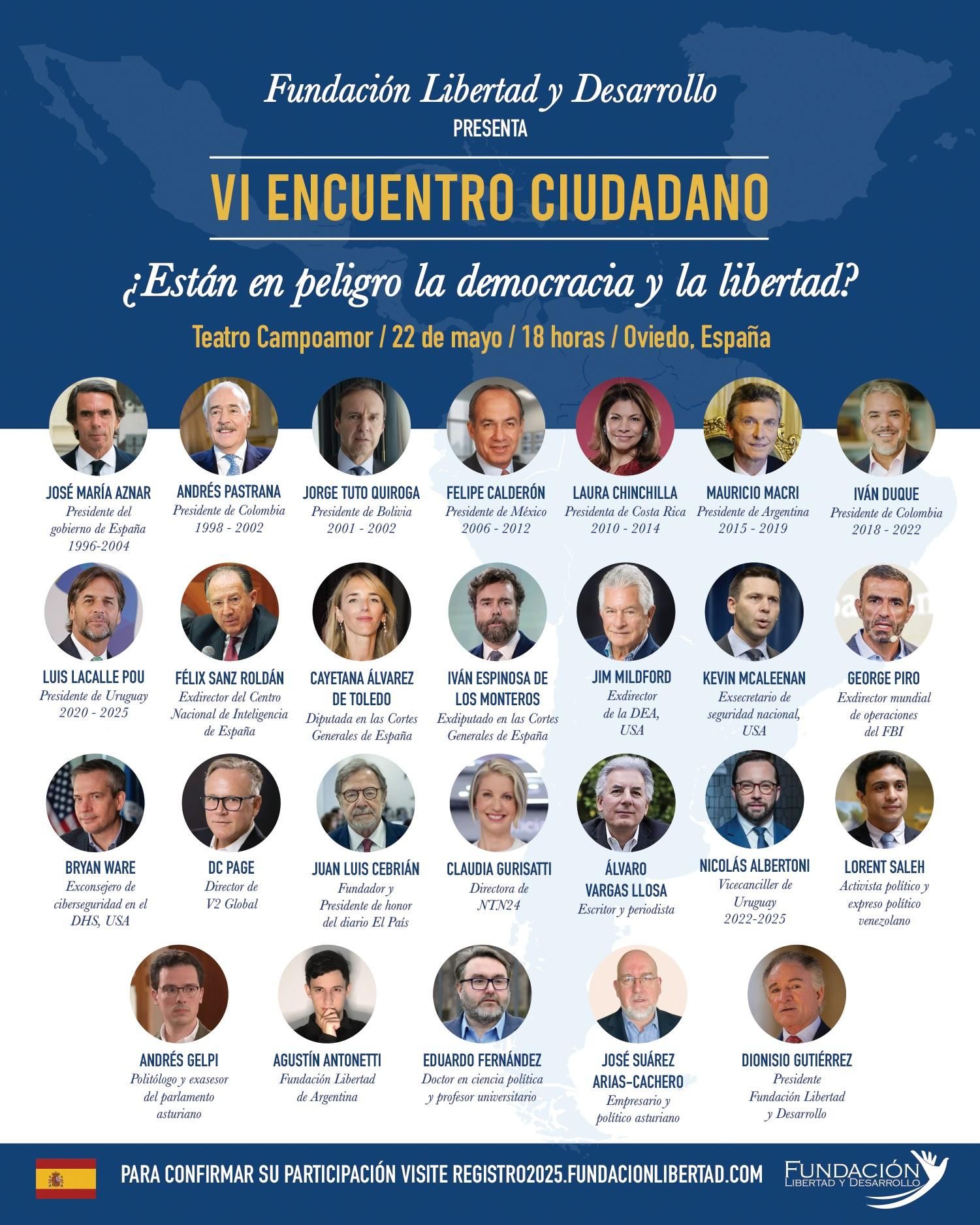 Participantes en el VI Encuentro Ciudadano de la Fundación Libertad y Desarrollo que va a celebrarse en Oviedo.