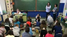 Taller de reanimación cardiopulmonar en el CEIP Santo Domingo de Garafía (La Palma)