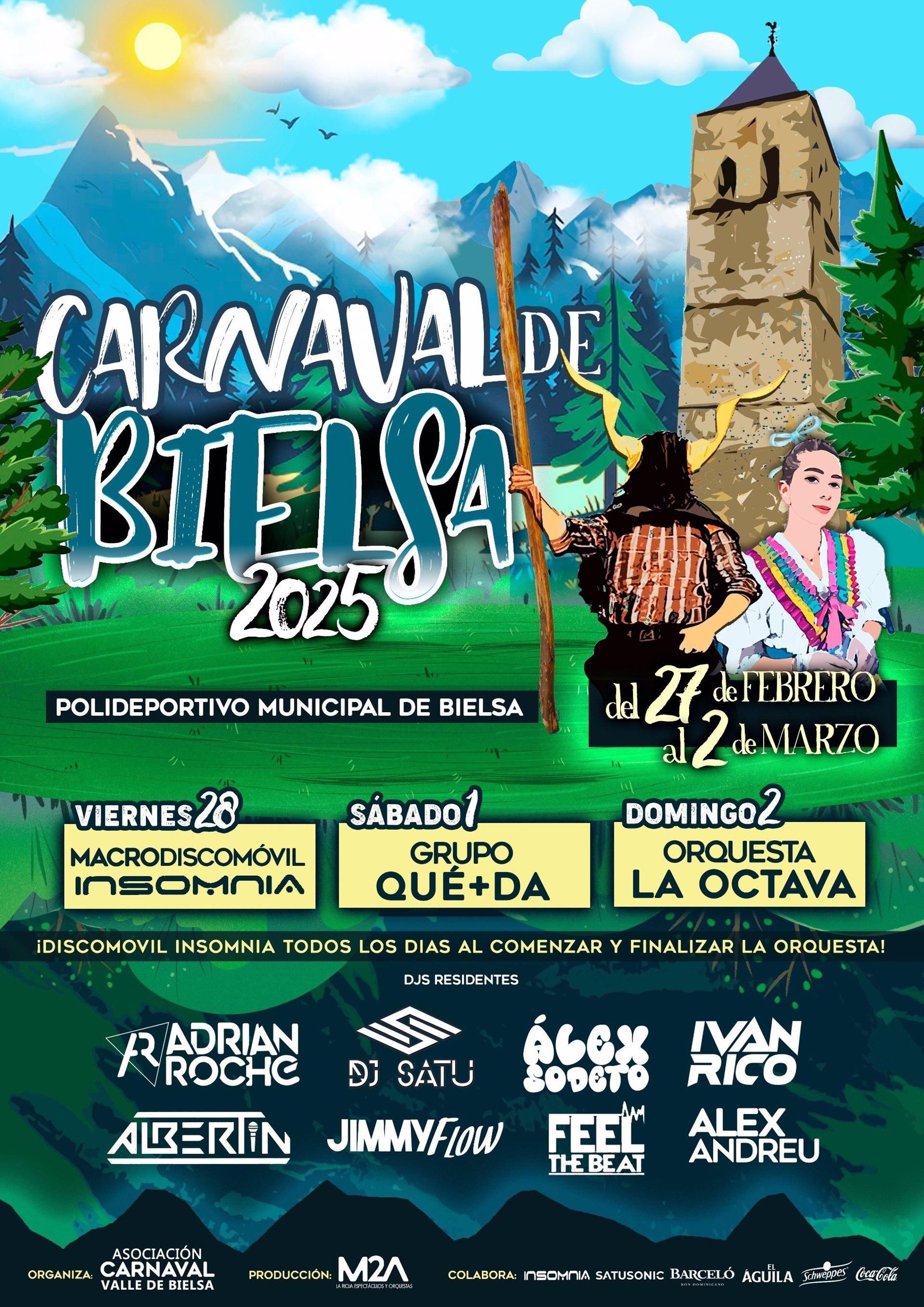 Cartel del Carnaval de Bielsa 2025.