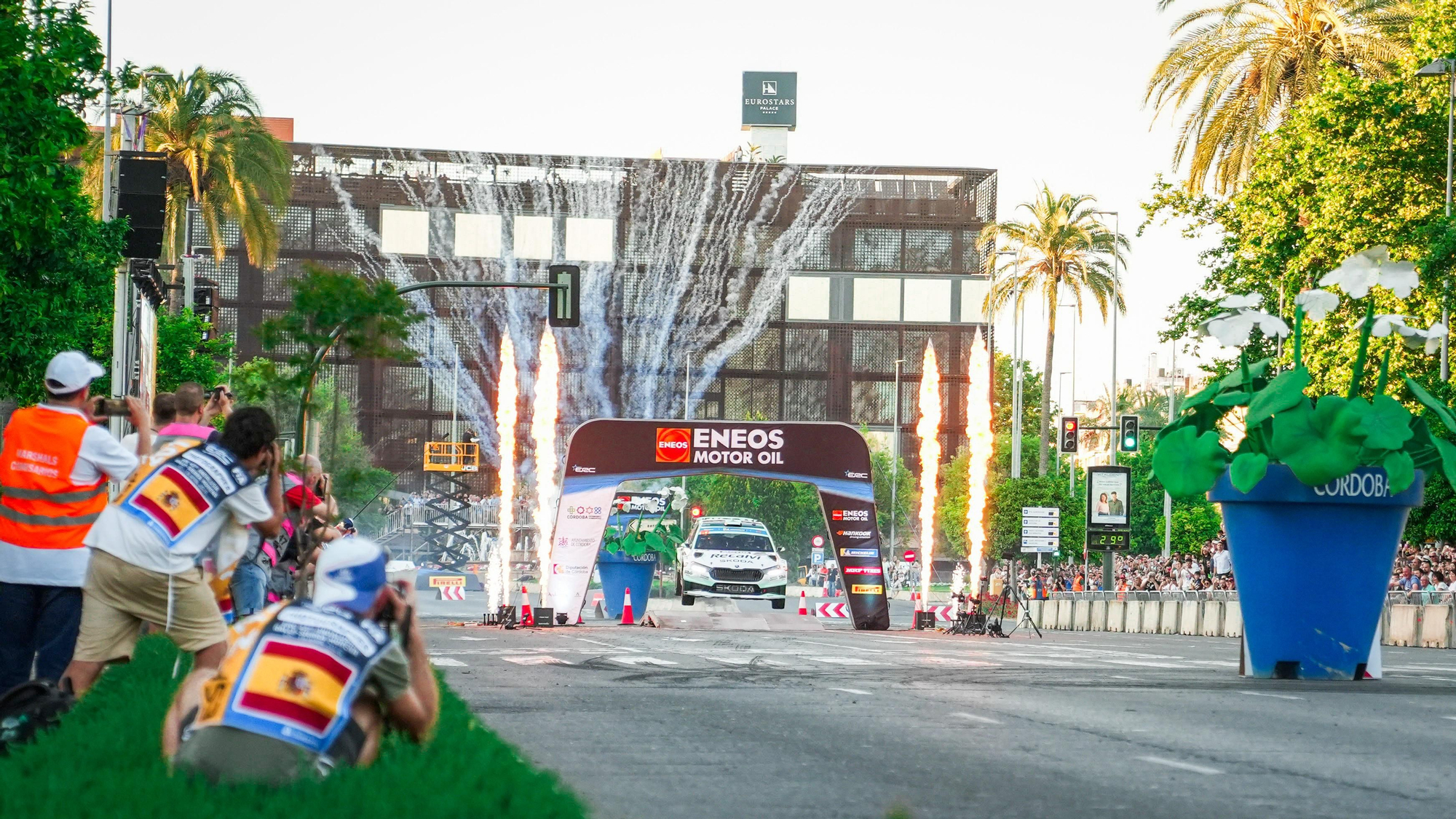 Tramo urbano del Rally Sierra Morena