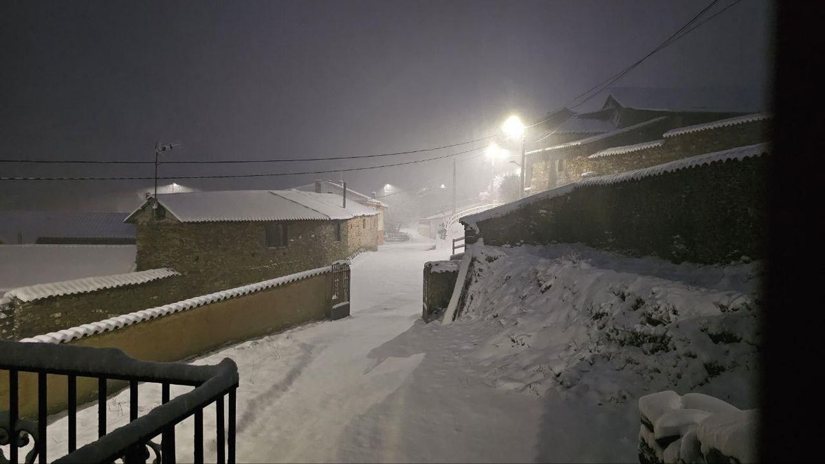 Nieve en Riocastrillo de Ordás. / J. Hernansanz