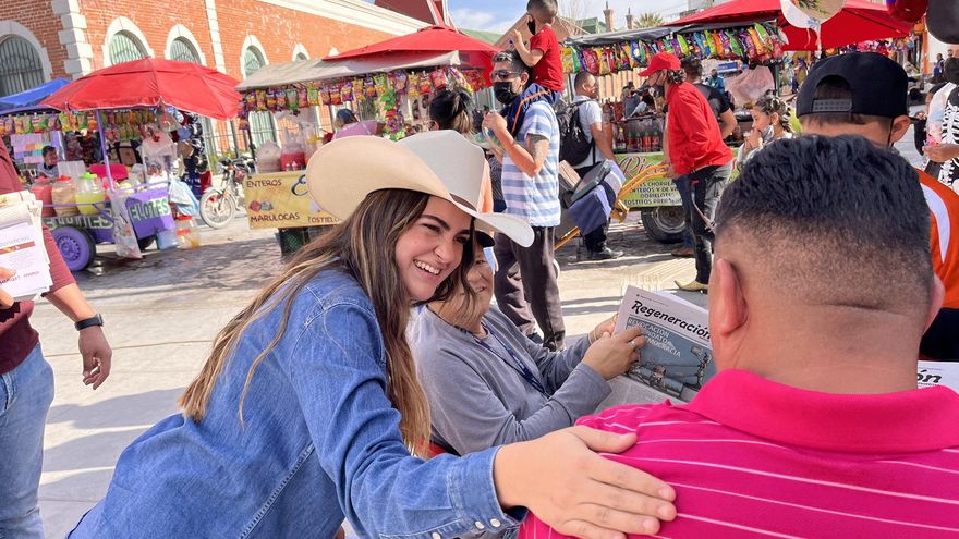 Andrea Chávez recorre las calles de Ciudad Juárez el 27 de marzo pasado