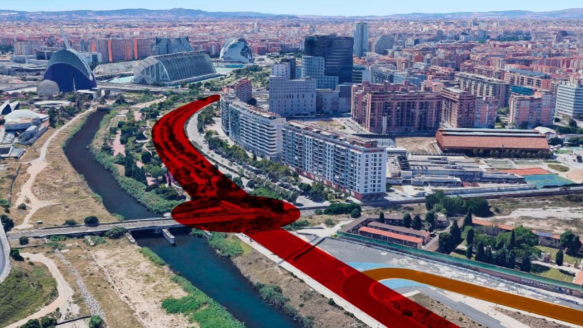 Proyección de una rotonda en el PAI del Grao, según denuncia la oposición.