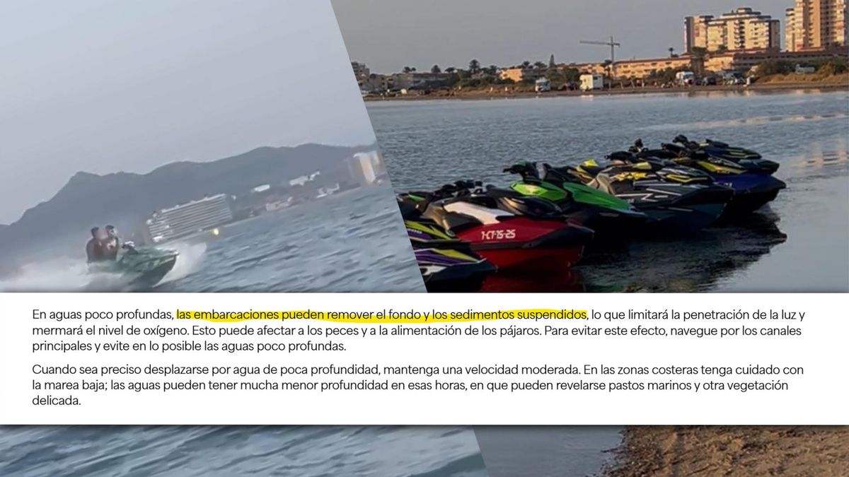 Motos de agua en el Mar Menor: 30.000 firmas, una normativa sin cumplir y una industria que no para de crecer