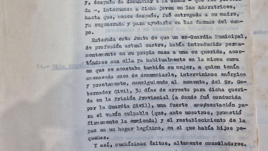 Extracto de las Memorias de 1950-1951 del Patronato de Protección a la Mujer de la Junta Provincial de Las Palmas. 