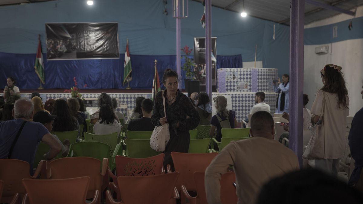 La actriz Patricia López Arnaiz (centro), en una de las estancias del festival.