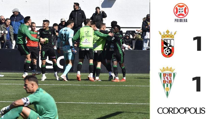 El Córdoba CF suma un punto sobre la bocina en Ceuta