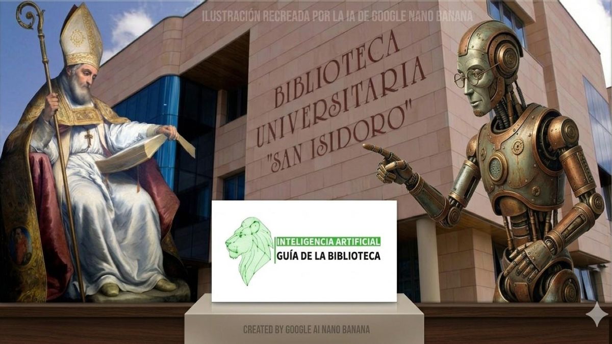 Una recreación de la IA de Google Gemini de un debate entre San Isidoro y la IA.