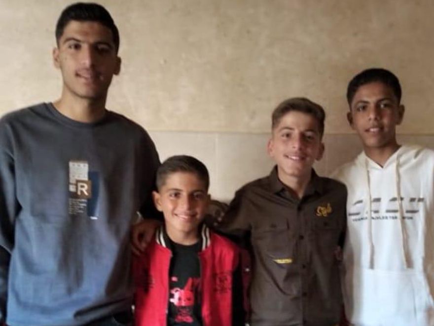 Los cuatro hijos de Khaled: Mohammed, Ayman, Sohaib y Feras