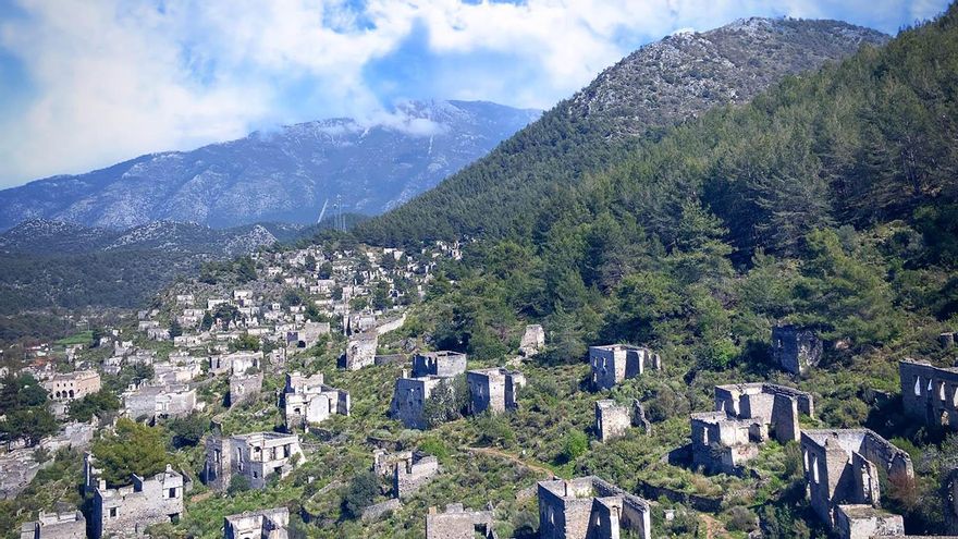 Lo que queda de la ciudad de Kayakoy, en Turquía.