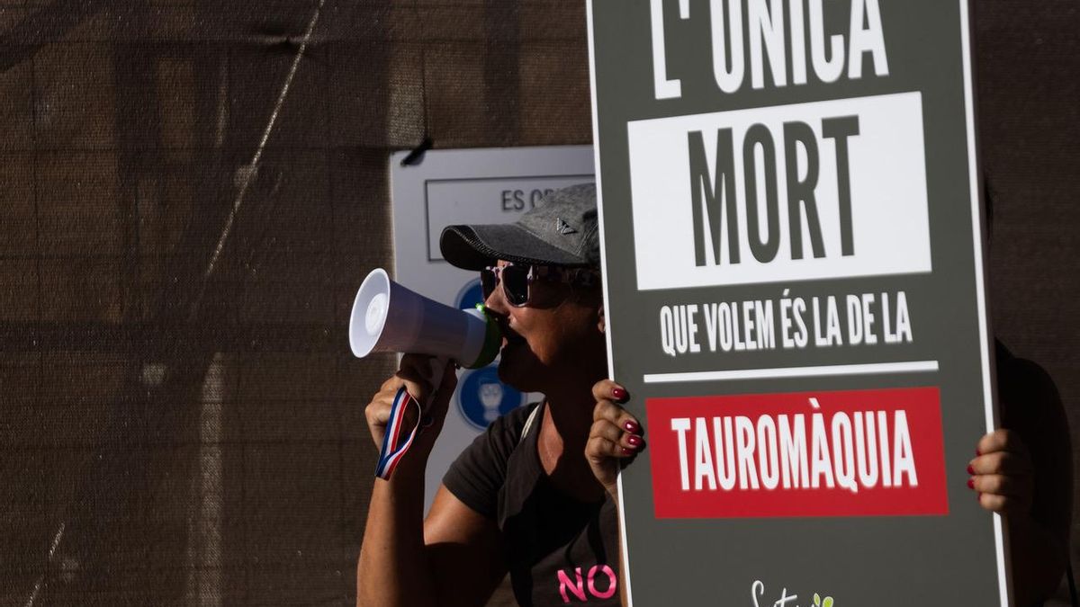 Una de las proclamas que exhibieron los animalistas.