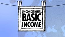Imagen de la campaña europea "Initiative for a Basic Income in Europe".