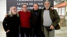 Los directores del grupo teatral La Fura dels Baus, Pep Gatell (2i), Miki Espuma (i) , Carles Padrissa (2d) y Pere Tantiñà (d), durante la presentación de la Fundación Épica, una entidad sin ánimo de lucro que ofrece un espacio de aprendizaje multidisciplinar en torno a las artes escénicas, estableciendo una relación entre humanidades, arte, ciencia y tecnología, que impulsará proyectos relacionados con estos ámbitos.