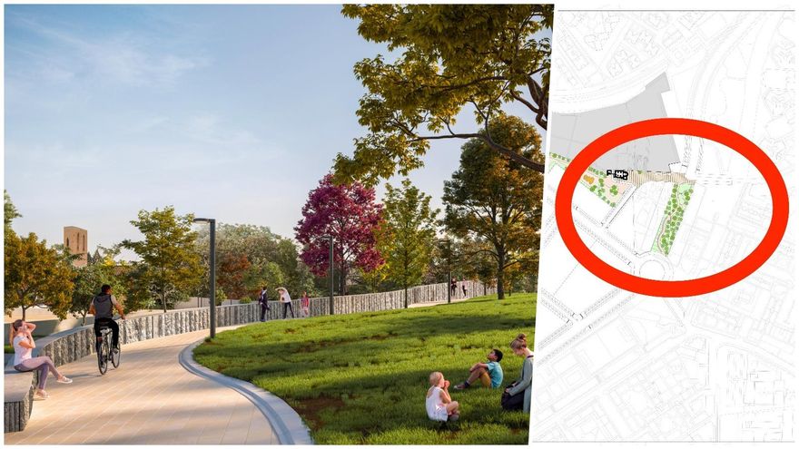 Adiós a la autopista urbana diseñada junto a la iglesia más antigua de Madrid: será sustituida por un parque peatonal