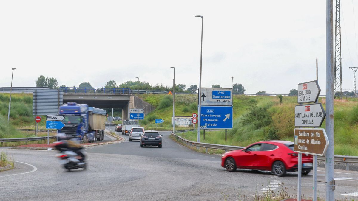 El miércoles se abre el tercer carril de la A67 en sentido Santander entre los enlaces de Barreda y Polanco