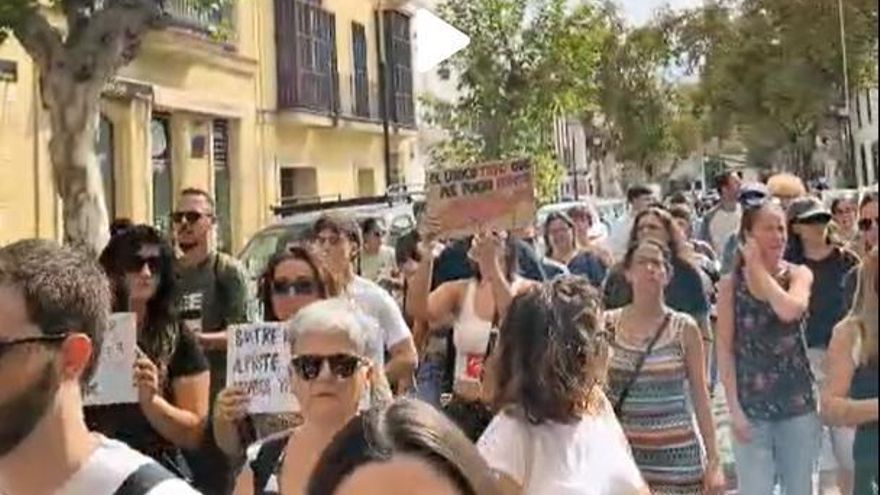 Captura de la manifestación en Cádiz.