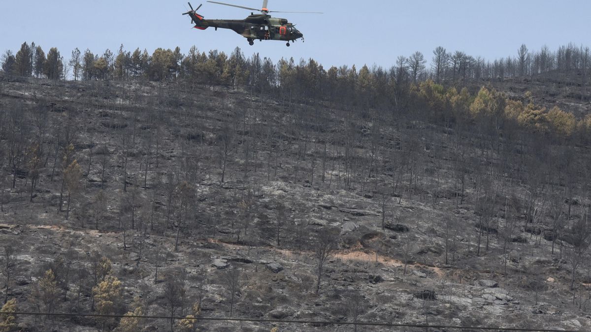 El incendio de Riglos evoluciona bien, pero afronta dos días complicados por el viento y el calor