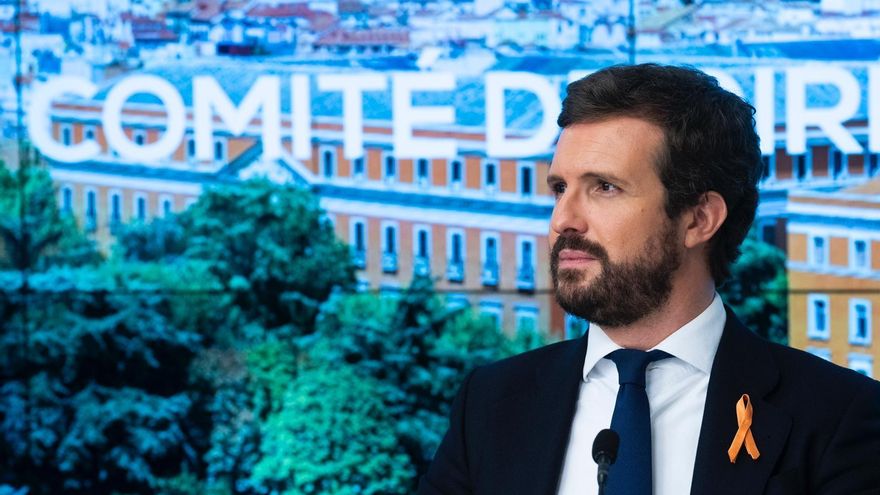 Archivo - El líder del PP,  Pablo Casado, preside la reunión del comité de dirección del PP. En Madrid, a 17 de noviembre de 2020.