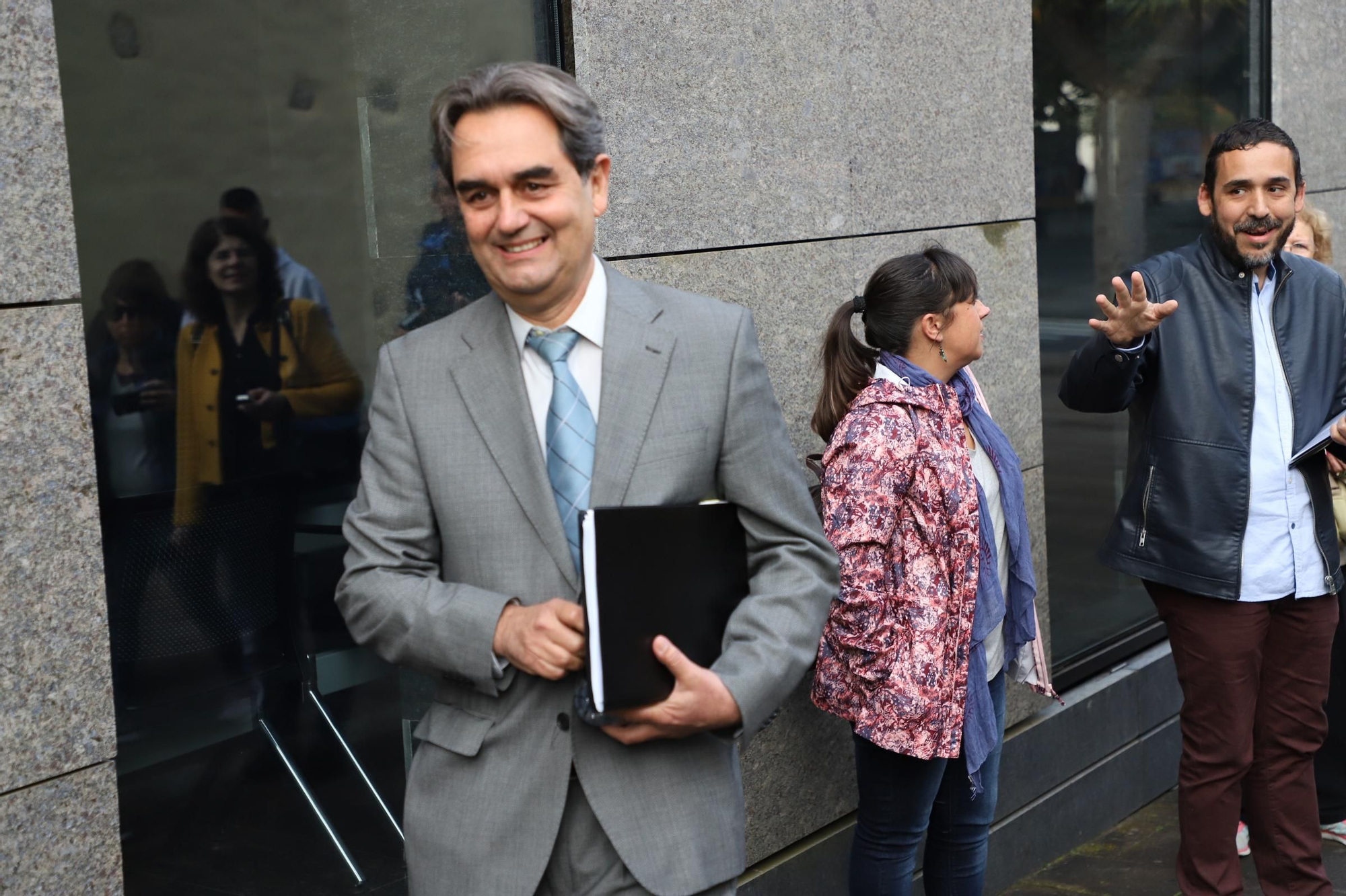 Pedro Fernández Arcila, a su llegada a los juzgados de La Laguna