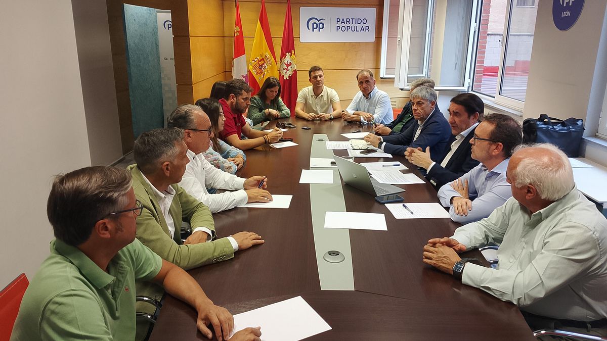 Reunión de la cúpula del PP de León con diputados y procuradores