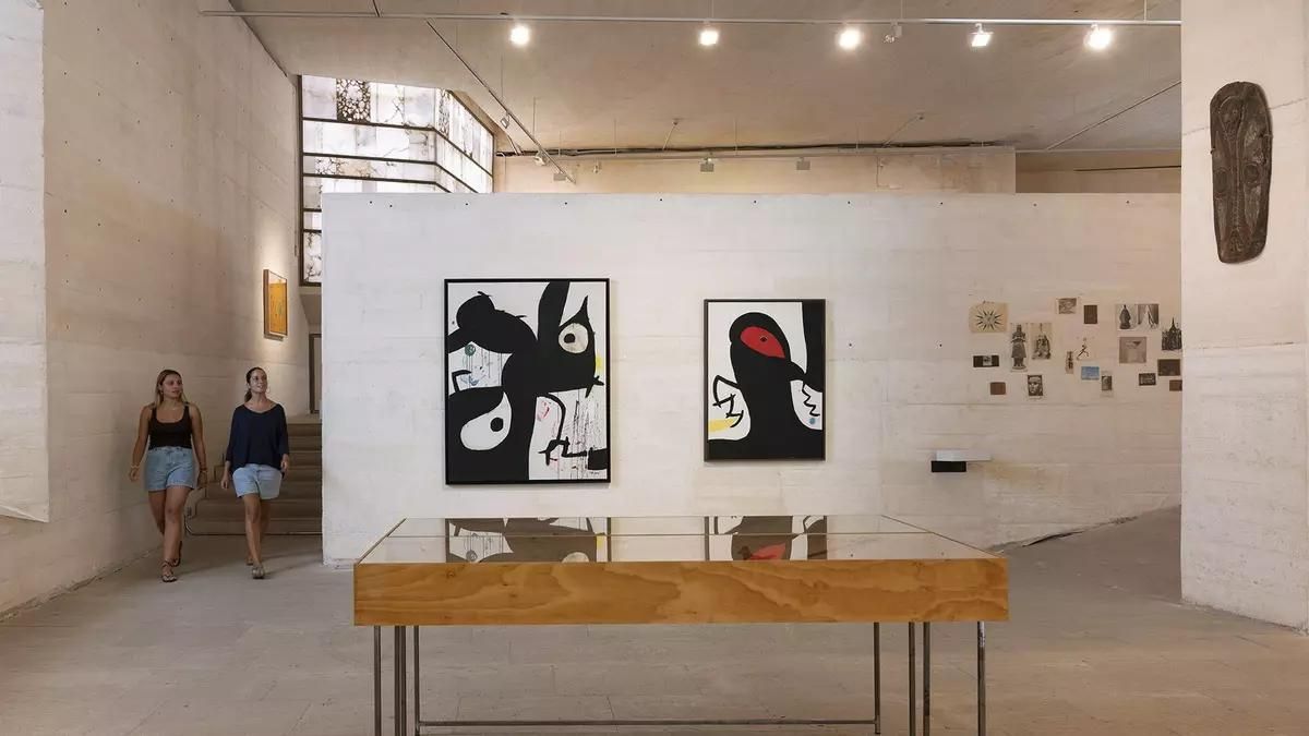 Vista de la exposición Paysage Miró en la Fundación Pilar i Joan Miró de Palma.