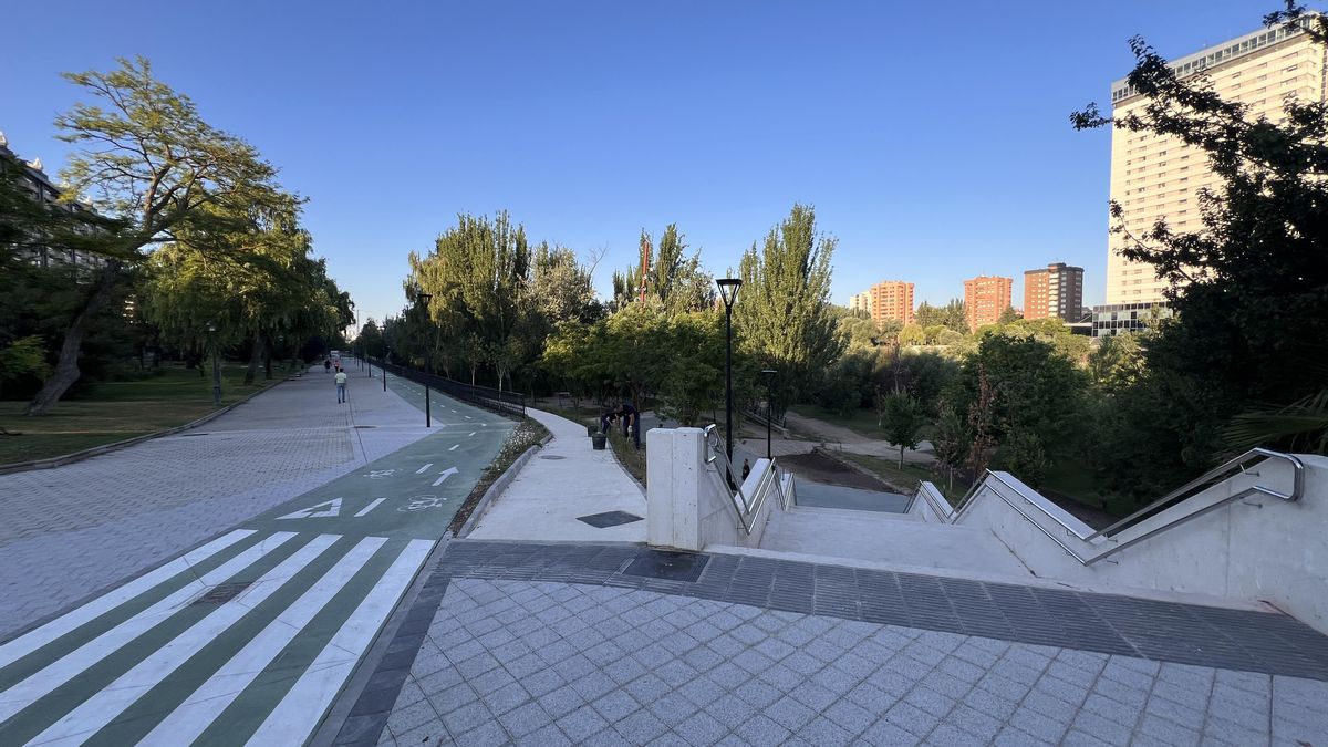 Rampa junto al carril bici de Moreras.