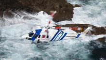 El 'Pesca 1', uno de los dos helicópteros que la Xunta vendió en 2012 a Inaer