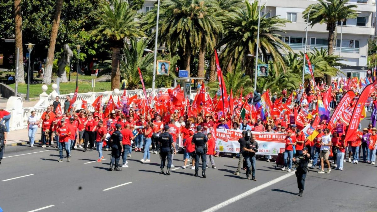 Manifestación del 1 de mayo en Las Palmas de Gran Canaria.